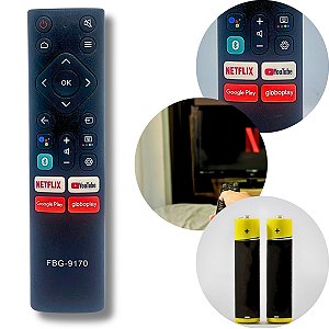Kit Controle + Pilha Compatível Com Smart TVs 4k Panasonic