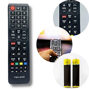 Kit Controle Compatível Samsung e Netflix - FBG- 9036-Pilha