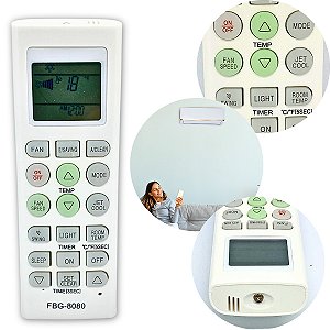 Kit Controle Remoto AR Condicionado Compatível Com LG +Pilha