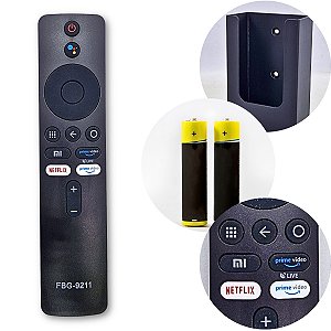 Kit Controle Remoto Pilha Suporte Compatível Mi Box FBG-9211