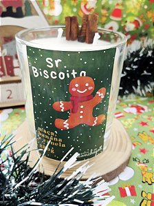 Sr. Biscoito | Maçã, Banana e Canela | Vela de Natal | 280g