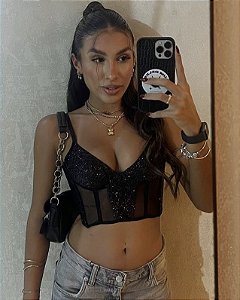 Cropped Catarina brilhante