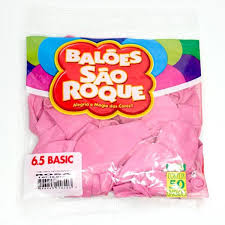 BALAO SAO ROQUE LISO N.6,5 ROSA C/50