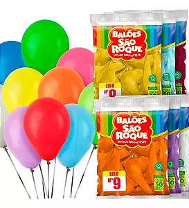 BALAO SAO ROQUE LISO N.9 AZ-BC-AM-VM-RS-VD C/50