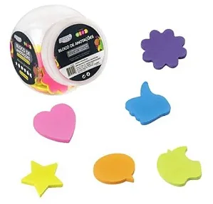 BLOCO ADESIVO SMART NOTES 45X45MM- COLORIDO NEON -50FLS  - FORMATOS
