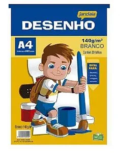 BLOCO PAPEL A-3 DESENHO 140G 20FLS JANDAIA