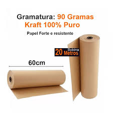 BOBINA PAPEL KRAFT 60CM - 10 METROS