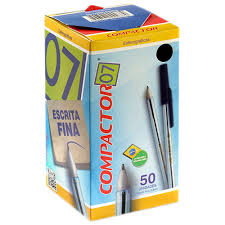 CANETA ESFEROGRAFICA COMPACTOR PRETA C/50