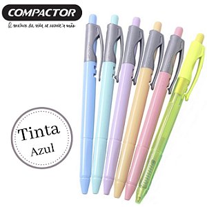 CANETA ESFEROGRAFICA COMPACTOR RETRATIL VIP TONS PASTEIS