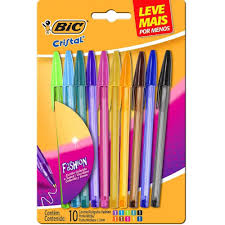 CANETA ESFEROGRAFICA CRISTAL FASHION 1.2MM SORTIDA BIC