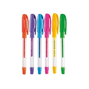 CANETA ESFEROGRAFICA GEL 1.0MM - NEON - LEOELEO