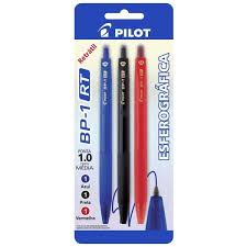 CANETA ESFEROGRAFICA RETRATIL BP-1 RT 1.0MM BLS AZUL PILOT