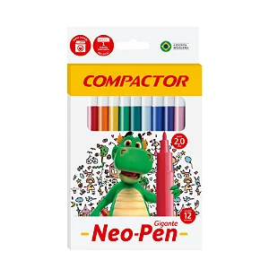 CANETA HIDROCOR 12 CORES COMPACTOR NEOPEN GIGANTE