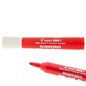 CANETA QUADRO BRANCO VERMELHA WBM-7 RECARREGAVEL PILOT