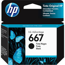 CARTUCHO DE TINTA HP 667 - 3YM79AB PRETO ORIGINAL