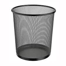 CESTO DE LIXO 12,5L ARAMADO METAL PRETO REDONDO OR98110 ORDENE