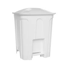 CESTO DE LIXO 15L PLASTICO C/PEDAL BRANCO JAGUAR