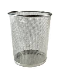 CESTO DE LIXO 8,5L ARAMADO METAL PRATA REDONDO R.9103 KIT