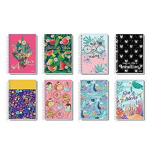 CADERNO 10X1 CAPA DURA CREDEAL MY COLLECTION FEMININO 200FLS