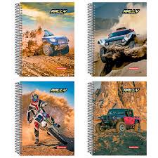 CADERNO 1/4 ESPIRAL CAPA DURA PANAMERICANA MASCULINO 96FLS
