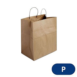 SACOLA PAPEL P KRAFT 21X15X8CM CROMUS