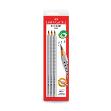 LAPIS GRAFITE ECOLAPIS CINZA N.2 B ECO GRIP 2001 C/3 FABER-CASTELL