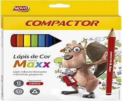 LAPIS DE COR 12 CORES JUMBO TRIANGULAR MAXX COMPACTOR