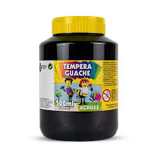 TINTA GUACHE 500ML PRETO ACRILEX 520