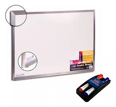 LOUSA QUADRO BRANCO 30X40 MOLD. ALUMINIO +2 CANETA APAGADOR