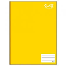 CADERNO BROCHURAO CAPA DURA LINGUAGEM 48FLS AMARELO