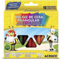 GIZ CERA 12 CORES GROSSO TRIANGULAR ACRILEX