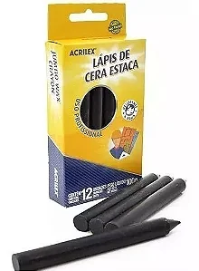 LAPIS ESTACA PRETO C/12 ACRILEX