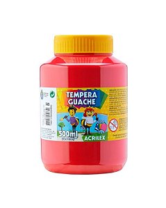 TINTA GUACHE 500ML VERMELHO FOGO ACRILEX 507