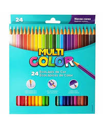 LAPIS DE COR 24 CORES MULTICOLOR SUPER 112400N