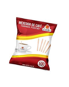 MEXEDOR MADEIRA PARA CAFE CURTO COM 7,5CM PCT C/500UN MEXA ESTILO