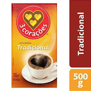 CAFE 3 CORACOES TRADICIONAL VACUO 500g
