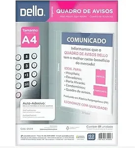 QUADRO MULTIUSO A4 CRISTAL DELLO 0534.H.0012
