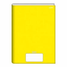 CADERNO 1/4 BROCHURA CAPA DURA LINGUAGEM 96FLS AMARELO