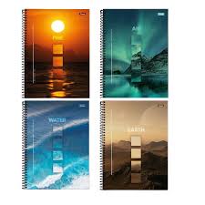 CADERNO 1X1 UNIVERSITARIO CAPA DURA 80FLS 4 ELEMENTOS FORONI
