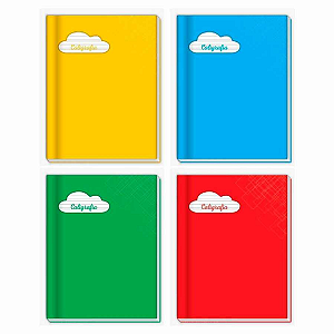 CADERNO 1/4 BROCHURA CAPA DURA CALIGRAFIA 40FLS