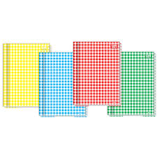 CADERNO 1/4 BROCHURA CAPA DURA XADREZ 07X07 96FLS