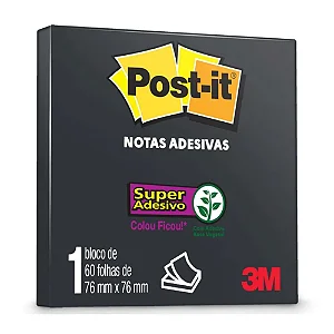 POST-IT PRETO 76 X 76 MM 60 FOLHAS