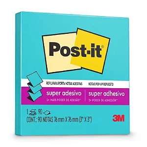 POST-IT REFIL AZUL CEU 76 X 76 MM 90 FOLHAS