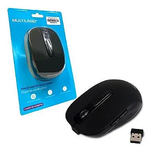 MOUSE SEM FIO RECARREGAVEL MO277 PRETO MULTILASER
