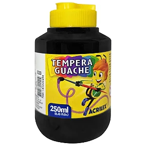 TINTA GUACHE 250 ML PRETO ACRILEX