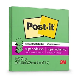 POST-IT REFIL VERDE SORTE 76 X 76 MM 90 FOLHAS