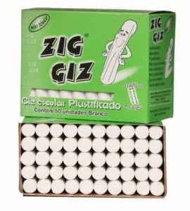 GIZ ESCOLAR BRANCO ZIG GIZ C/50 UNIDADES