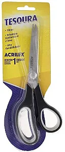 TESOURA USO GERAL ACRILEX 19CM PRETO