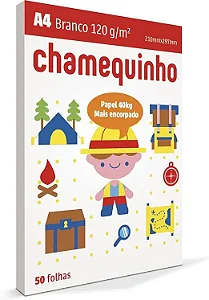 PAPEL SULFITE A4 120g 40kg CHAMEQUINHO BRANCO 50FLS