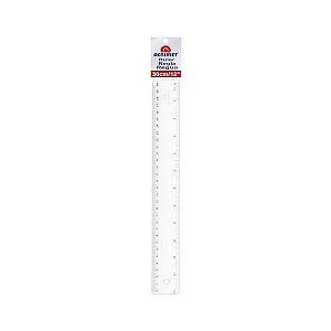 REGUA PLASTICA 30CM ACRIMET INCOLOR 981